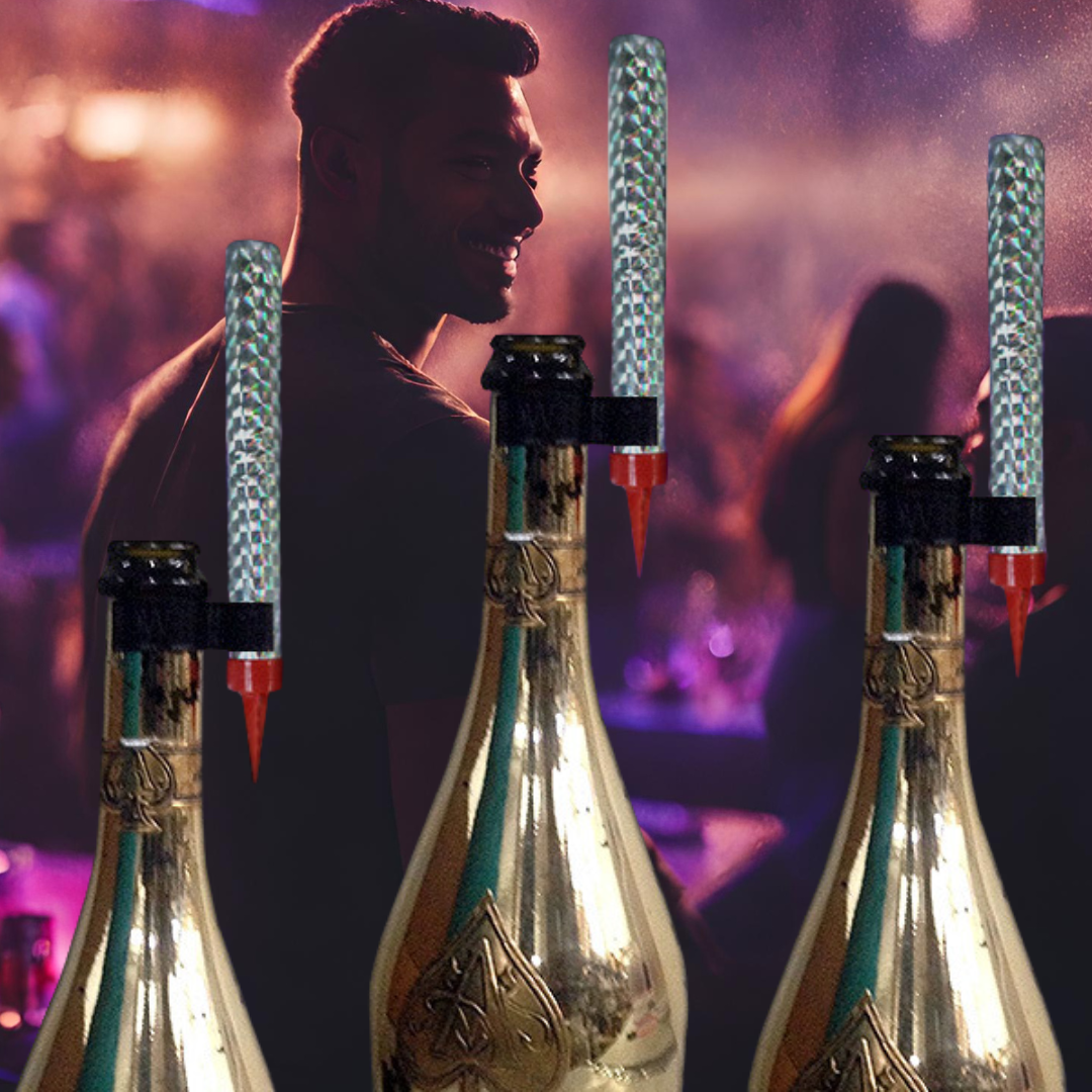 Single Bottle Sparkler Clips | The Industry Standard for VIP Bottle Service Safety
